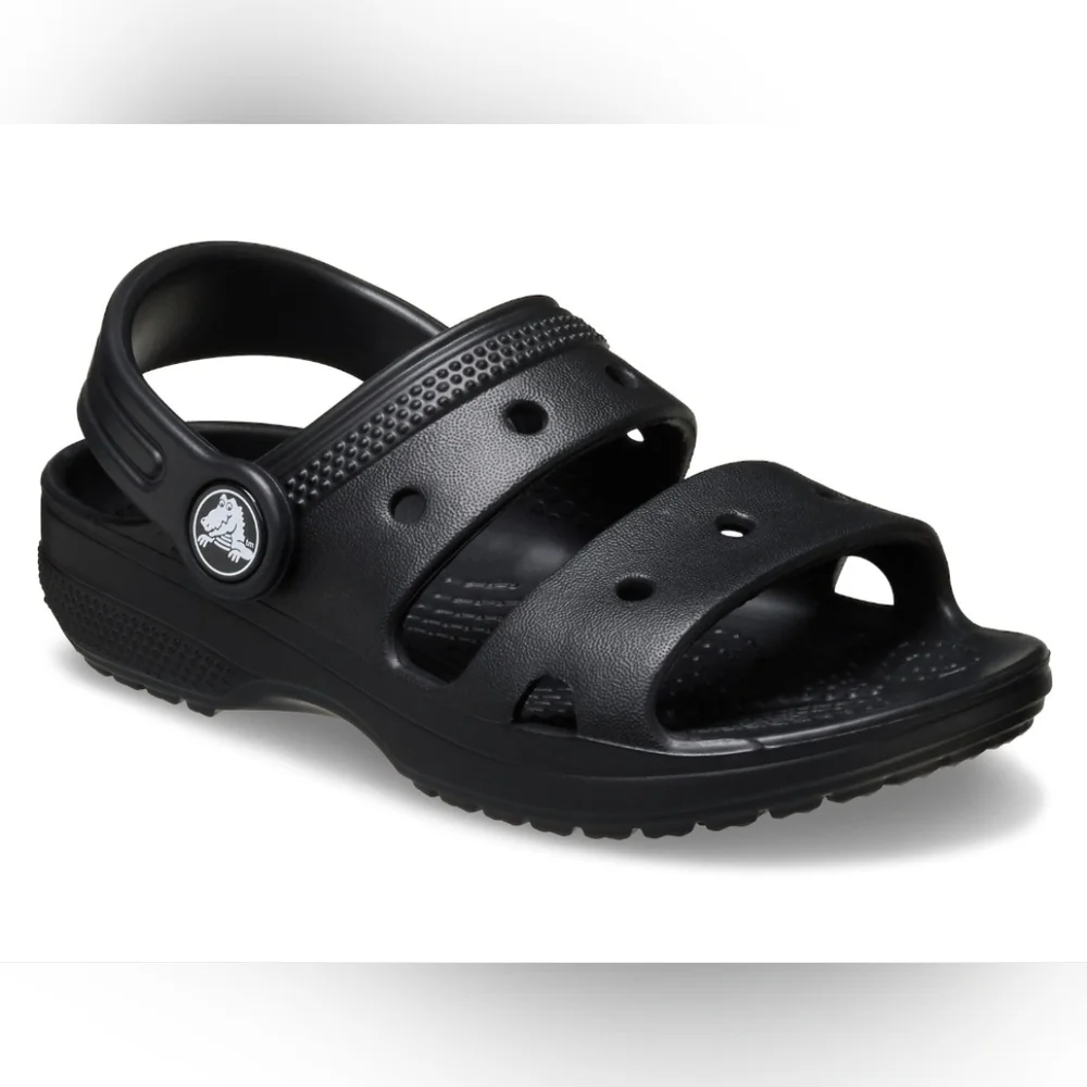 NEW CROCS Toddler C4 Classic Black Sandals - Strappy Sandals